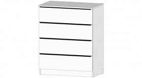ЭЛЕГАНТ Комод 4 ящика (белый) в Покачах - pokachi.mebel24.online | фото