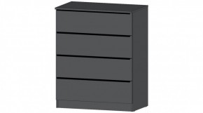ЭЛЕГАНТ Комод 4 ящика (графит) в Покачах - pokachi.mebel24.online | фото
