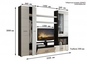 Гостиная Альфа МДФ (Венге/Белый глянец) в Покачах - pokachi.mebel24.online | фото 3