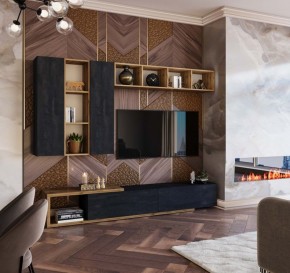 ХЛОЯ Гостиная (Дуб Вотан/Обсидиан) модульная в Покачах - pokachi.mebel24.online | фото 11