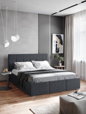 Интерьерная Кровать Рио 1.6 Ортопед на опорах Серый в Покачах - pokachi.mebel24.online | фото