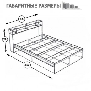 Камелия Кровать 0900, цвет венге/дуб лоредо, ШхГхВ 93,5х217х78,2 см., сп.м. 900х2000 мм., без матраса, основание есть в Покачах - pokachi.mebel24.online | фото 4