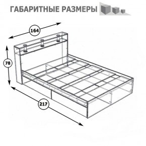 Камелия Кровать 1600, цвет белый, ШхГхВ 163,5х217х78,2 см., сп.м. 1600х2000 мм., без матраса, основание есть в Покачах - pokachi.mebel24.online | фото 4