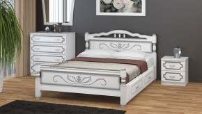 КАРИНА-5 Кровать из массива 1400 с 2-мя ящиками в Покачах - pokachi.mebel24.online | фото 1