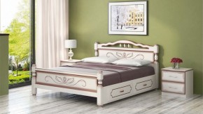 КАРИНА-5 Кровать из массива 1400 с 2-мя ящиками в Покачах - pokachi.mebel24.online | фото 2