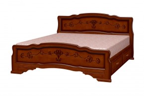 КАРИНА-6 Кровать из массива 1200 с 2-мя ящиками в Покачах - pokachi.mebel24.online | фото 4