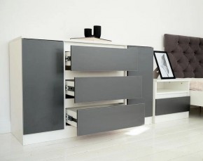 Комод 1200 Парус (Белый/Графит) в Покачах - pokachi.mebel24.online | фото 4