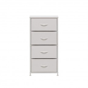 Комод Leset Линкс 4 ящ. (к/з), Каркас Белый, ящики Белые в Покачах - pokachi.mebel24.online | фото 1