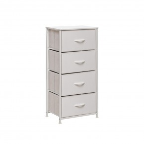 Комод Leset Линкс 4 ящ. (к/з), Каркас Белый, ящики Белые в Покачах - pokachi.mebel24.online | фото 2