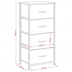 Комод Leset Линкс 4 ящ. (к/з), Каркас Белый, ящики Белые в Покачах - pokachi.mebel24.online | фото 8