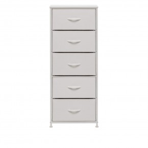 Комод Leset Линкс 5 ящ. (к/з), Каркас Белый, ящики Белые в Покачах - pokachi.mebel24.online | фото 1