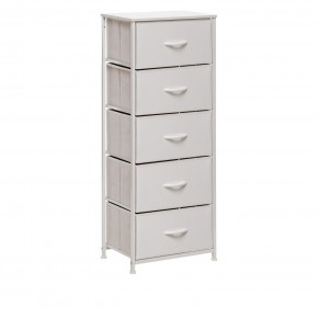 Комод Leset Линкс 5 ящ. (к/з), Каркас Белый, ящики Белые в Покачах - pokachi.mebel24.online | фото 3