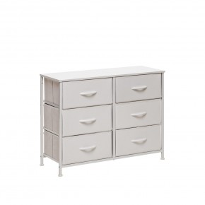 Комод Leset Линкс 6 ящ. (к/з), Каркас Белый, ящики Белые в Покачах - pokachi.mebel24.online | фото 3