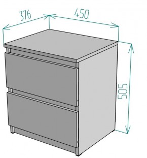 Комод Malta light K127 (тумба прикроватная) в Покачах - pokachi.mebel24.online | фото 2
