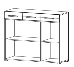 Комод НЕНСИ (Крафт золотой/Белый глянец) в Покачах - pokachi.mebel24.online | фото 2