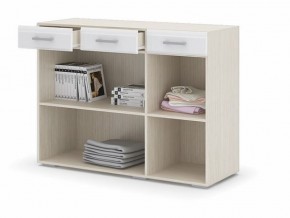 Комод Симба  дуб белфорд-белый глянец в Покачах - pokachi.mebel24.online | фото 2