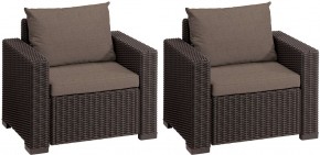 Комплект кресел Калифорния (California chair) коричневые в Покачах - pokachi.mebel24.online | фото 2