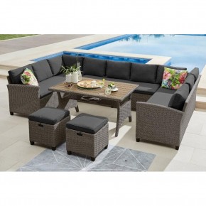 Комплект плетеной мебели AFM-370A Dark Grey в Покачах - pokachi.mebel24.online | фото 1