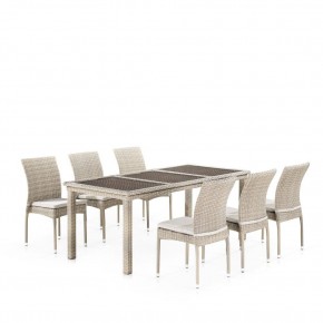 Комплект плетеной мебели T365/Y380C-W85 Latte (6+1) + подушки в Покачах - pokachi.mebel24.online | фото 1