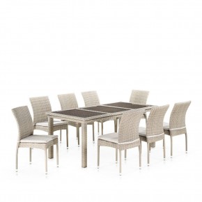 Комплект плетеной мебели T365/Y380C-W85 Latte (8+1) + подушки в Покачах - pokachi.mebel24.online | фото 1
