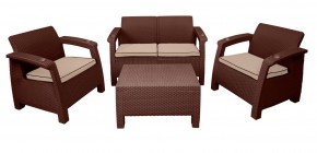 Комплект уличной мебели Yalta Premium Terrace Set (Ялта) шоколадый (+подушки под спину) в Покачах - pokachi.mebel24.online | фото 1