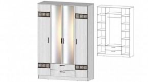 КОСТА-РИКА Шкаф 4-х створчатый (анкор светлый) в Покачах - pokachi.mebel24.online | фото