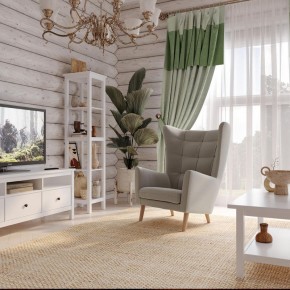 Кресло для отдыха Саари светло-серое, ткань рогожка в Покачах - pokachi.mebel24.online | фото 4