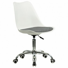 Кресло стул BRABIX "Eames MG-310 CH", хром, пластик белый, ткань серая, 532924 в Покачах - pokachi.mebel24.online | фото 2