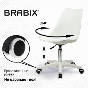 Кресло стул BRABIX "Eames MG-310 PL", пластик белый, экокожа белая, 532926 в Покачах - pokachi.mebel24.online | фото 5