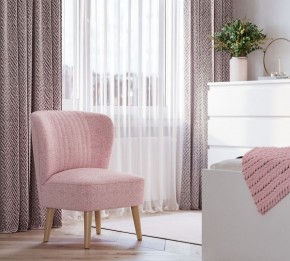 Кресло Унельма светло-розовый, ткань рогожка в Покачах - pokachi.mebel24.online | фото 3