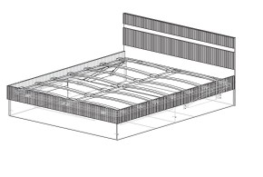 ОЛИВИЯ Кровать 1600 с основанием и ПМ в Покачах - pokachi.mebel24.online | фото 4