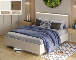 Кровать (Бело-серый U775 ST9/Дуб Галифакс Табак) 1800 в Покачах - pokachi.mebel24.online | фото