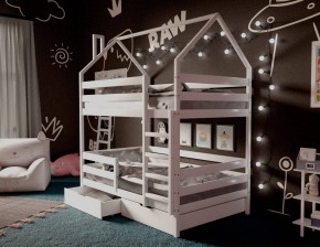 Кровать-домик двухъярусная 80*190 Белый в Покачах - pokachi.mebel24.online | фото