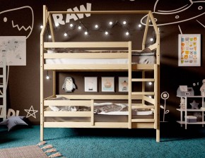 Кровать-домик двухъярусная 80*190 без покраски (без ящиков) в Покачах - pokachi.mebel24.online | фото