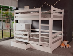 Кровать двухъярусная без крыши 80*190 Белый в Покачах - pokachi.mebel24.online | фото