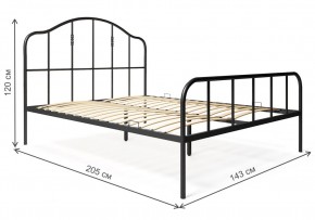 Кровать Милена 140х200 черная в Покачах - pokachi.mebel24.online | фото 1