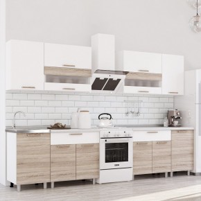 Кухня Айсбери 2.4 м (Белый/Дуб Сонома) в Покачах - pokachi.mebel24.online | фото