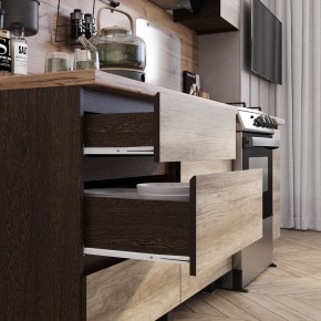 Кухня Энигма 1.6 м (венге/дуб каньон) в Покачах - pokachi.mebel24.online | фото 2