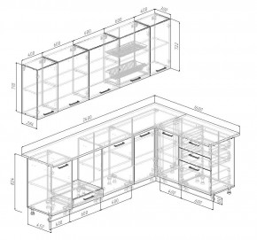 Кухня угловая Трансильвания 2600х1600 мм (Стол. 38 мм) в Покачах - pokachi.mebel24.online | фото 2