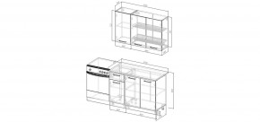 Кухонный гарнитур Белый Глянец 1200 (Стол. 26мм) в Покачах - pokachi.mebel24.online | фото 2