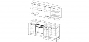 Кухонный гарнитур Белый Глянец 2000 (Стол. 38мм) в Покачах - pokachi.mebel24.online | фото 2