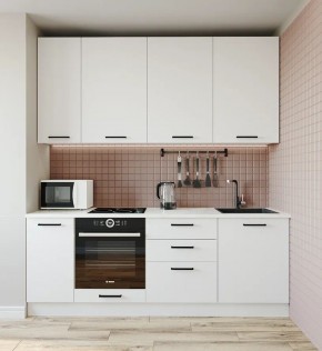 Кухонный гарнитур Белый Глянец 2200 h950 (Стол. 38мм) в Покачах - pokachi.mebel24.online | фото