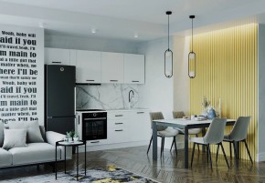 Кухонный гарнитур Белый Глянец 2550 (Стол. 26мм) в Покачах - pokachi.mebel24.online | фото