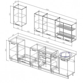 Кухонный гарнитур Бланка 2800 (Стол. 38мм) в Покачах - pokachi.mebel24.online | фото 2