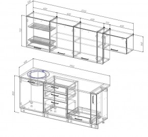 Кухонный гарнитур Лофт 2550 (Стол. 38мм) в Покачах - pokachi.mebel24.online | фото 2