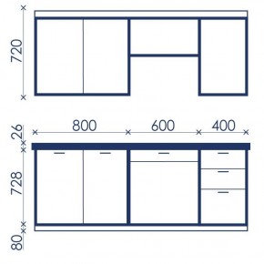 Кухонный гарнитур Ольвия-6 (1.8м) в Покачах - pokachi.mebel24.online | фото 4