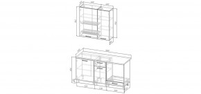 Кухонный гарнитур Старое Дерево 1600 h950 (Стол. 26мм) в Покачах - pokachi.mebel24.online | фото 2
