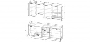 Кухонный гарнитур Старое Дерево 2400 h950 (Стол. 26мм) в Покачах - pokachi.mebel24.online | фото 2