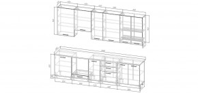 Кухонный гарнитур Старое Дерево 3000 h950 (Стол. 26мм) в Покачах - pokachi.mebel24.online | фото 2