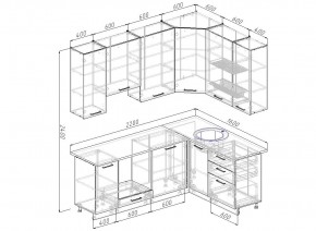 Кухонный гарнитур угловой Дели 2200*1600 (Стол. 38мм) в Покачах - pokachi.mebel24.online | фото 2